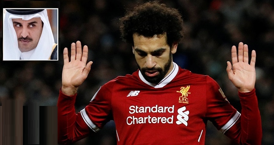 محمد صلاح وفي الإطار تميم حاكم قطر