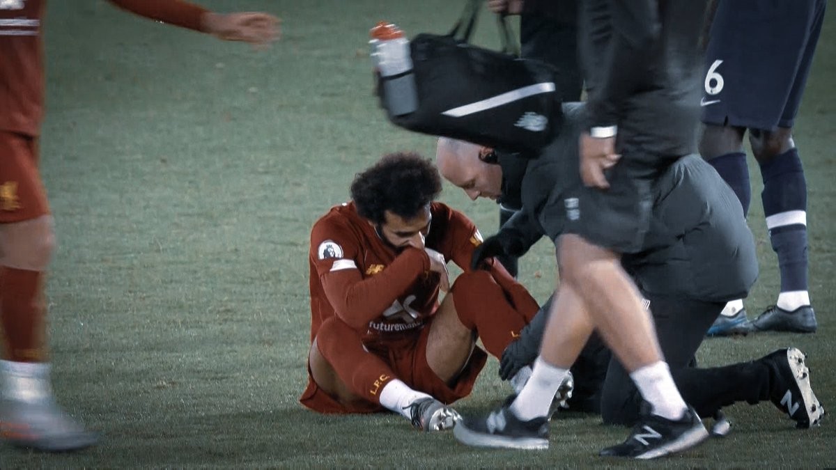 اصابة اللاعب محمد صلاح