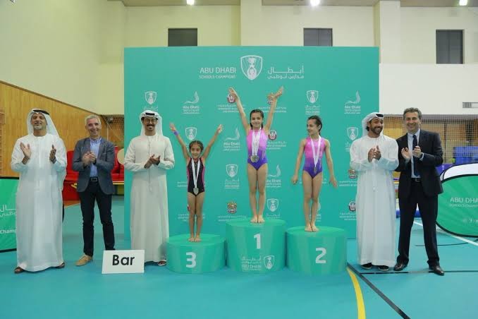 منافسات الجمباز لأبطال مدارس أبوظبي