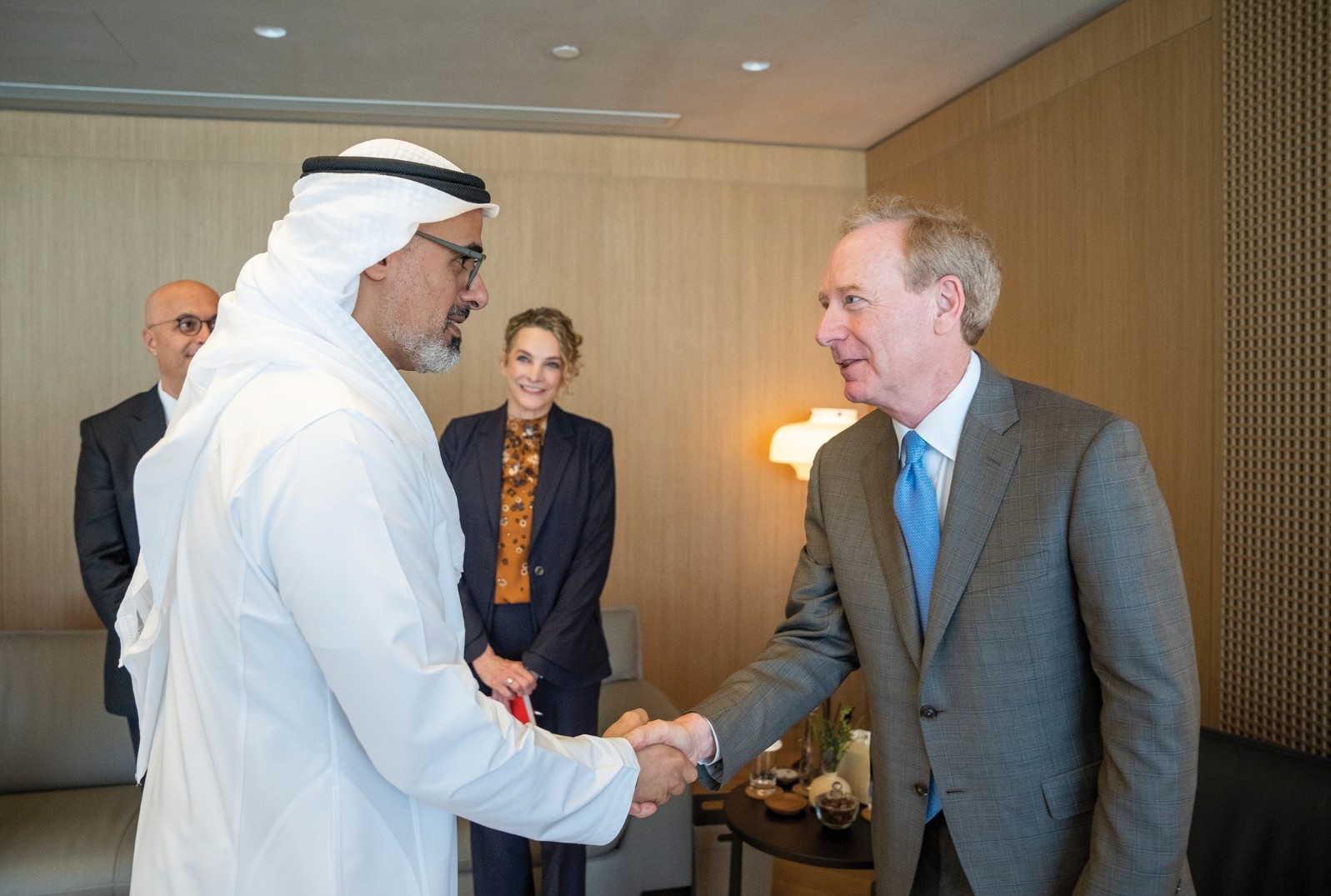 Khaled bin Mohamed bin Zayed and Brad Smith