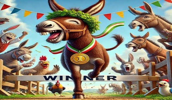 Donkey Wins the Race