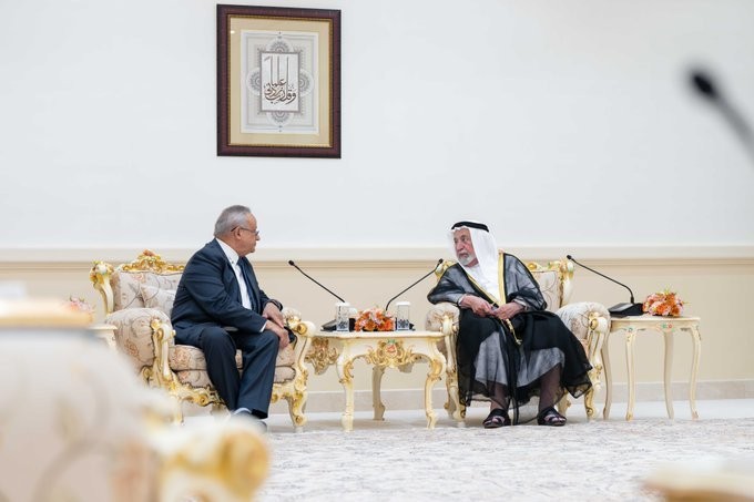 حاكم الشارقة ومدير مكتبة الإسكندرية