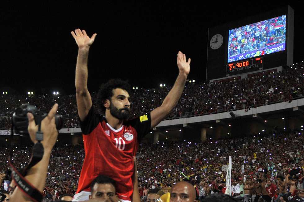 فرحة محمد صلاح أمس 