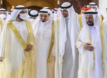 محمد بن زايد يستقبل حكام الإمارات وأولياء العهود