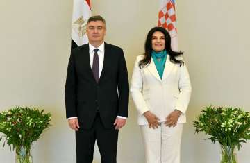 سفيرة مصر ورئيس كرواتيا