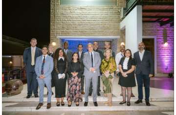 وزيرة الثقافه السويدية في حفل استقبال ثقافي ومعرض للصور الفوتوغرافية