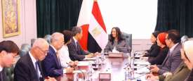وزيرة التضامن المصرية خلال اللقاء