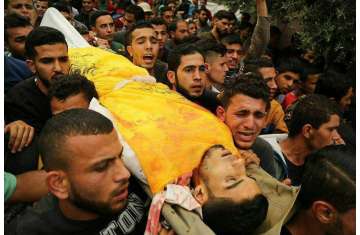 جنازة أحد الشهداء الفلسطينيين