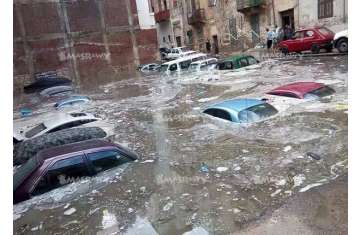 امطار غزيرة إعصار الاسكندريه