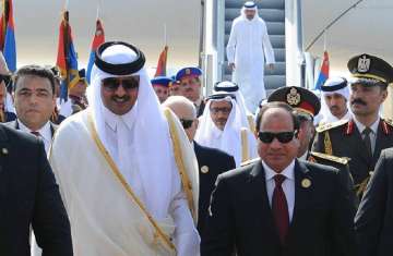 السيسي وأمير قطر - أرشيفية