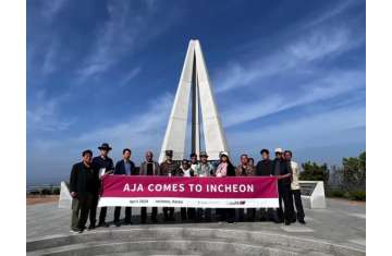 Asian journalists visit the Baengnyeongdo Island