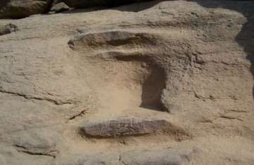 Serpent Yoni-Lingam engraved on rock at Peepal Dhoro